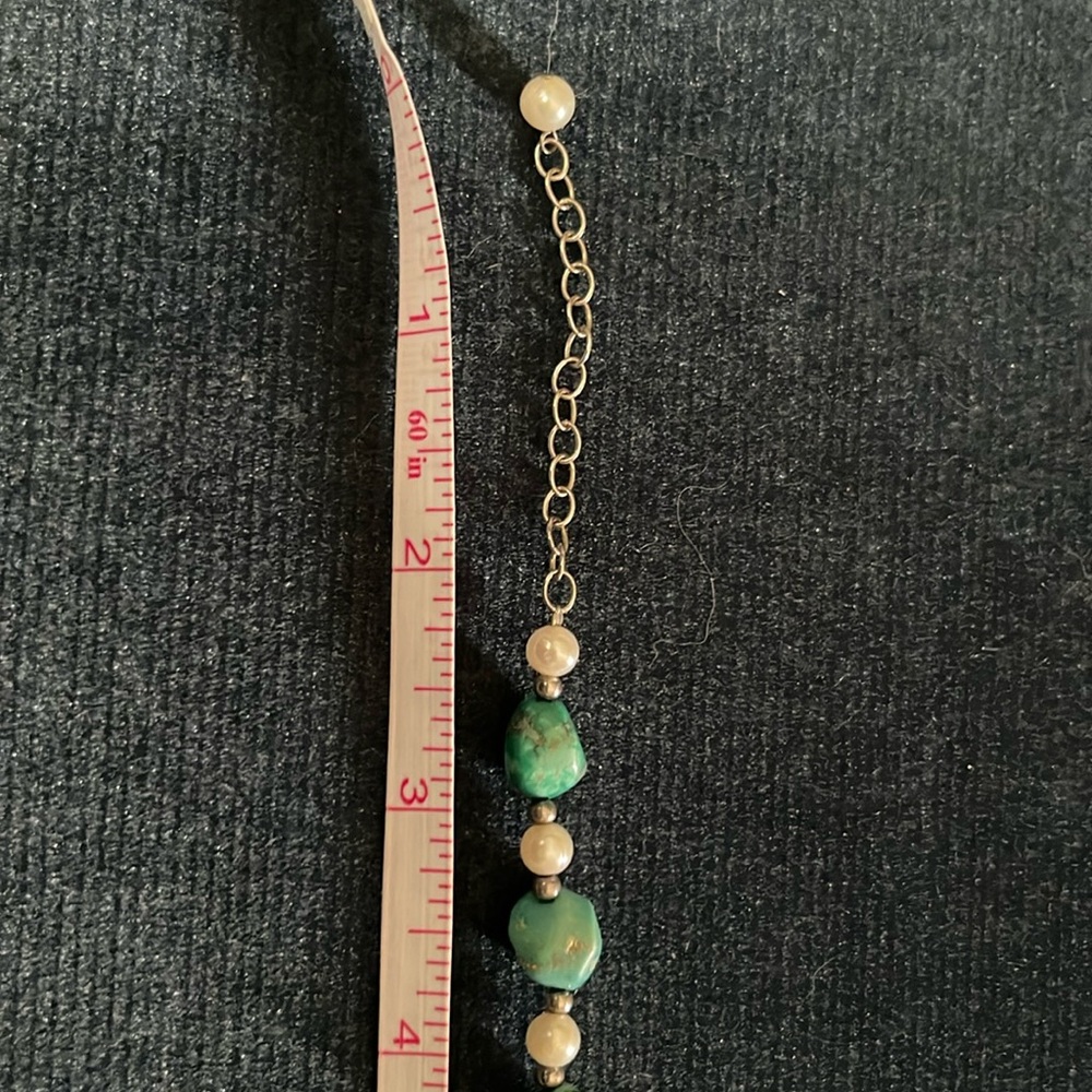 Turquoise and pearl necklace